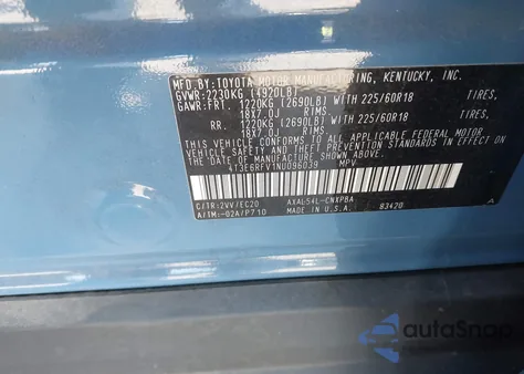 2022 Toyota Rav4 Hybrid Xse z USA, uszkodzony, nr VIN 4T3E6RFV1NU096039